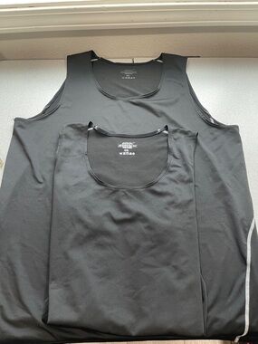 Men's Black Compression Tank Top Size 4XL. Set of 2